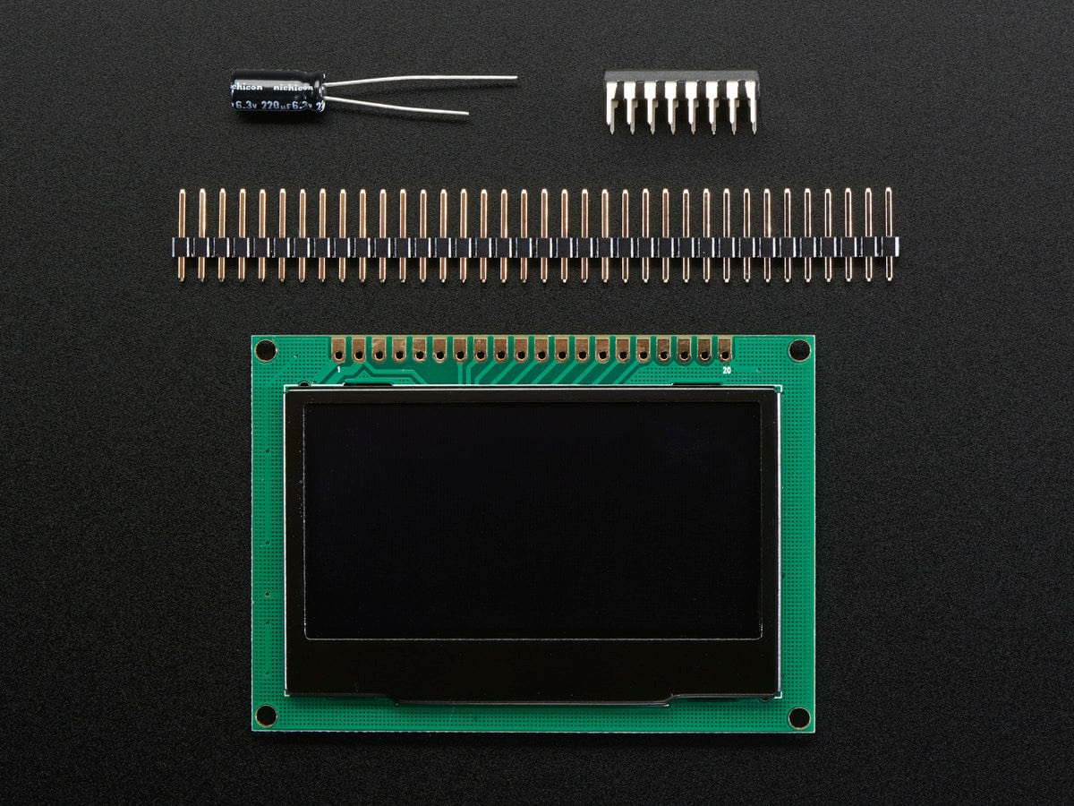 Monochrome 2.42" 128x64 OLED Graphic Display Module Kit by The Pi Hut - The Pi Hut