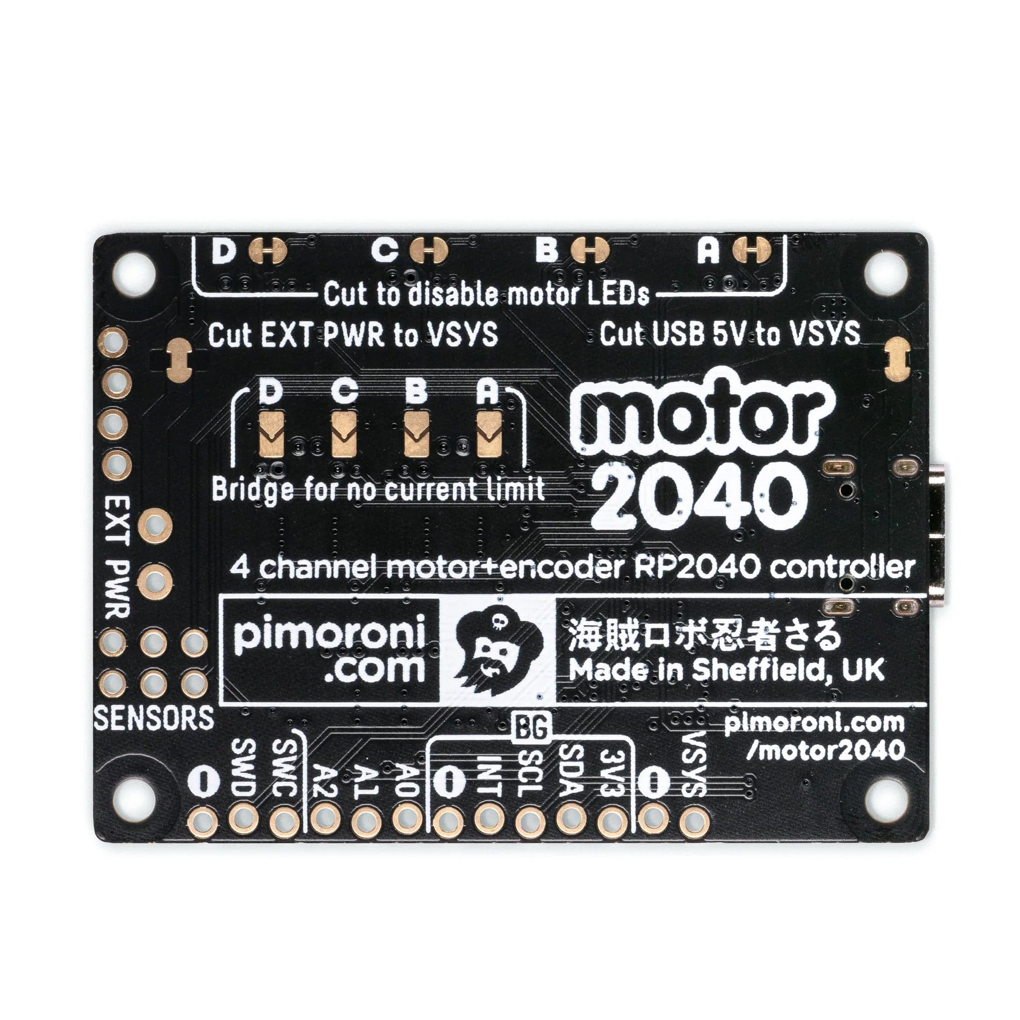 Motor 2040 - Quad Motor Controller - The Pi Hut