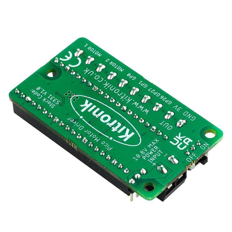 Motor Driver Board for Raspberry Pi Pico by Kitronik - The Pi Hut