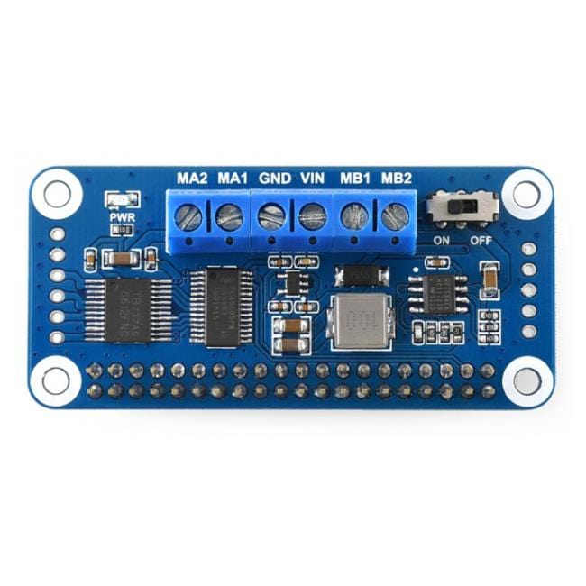 Motor Driver pHAT for Raspberry Pi (I2C) by Waveshare - The Pi Hut