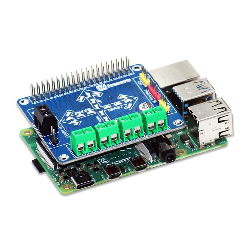 Motorshield for Raspberry Pi by SBC - The Pi Hut