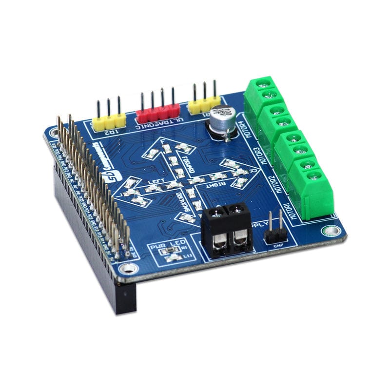 Motorshield for Raspberry Pi by SBC - The Pi Hut