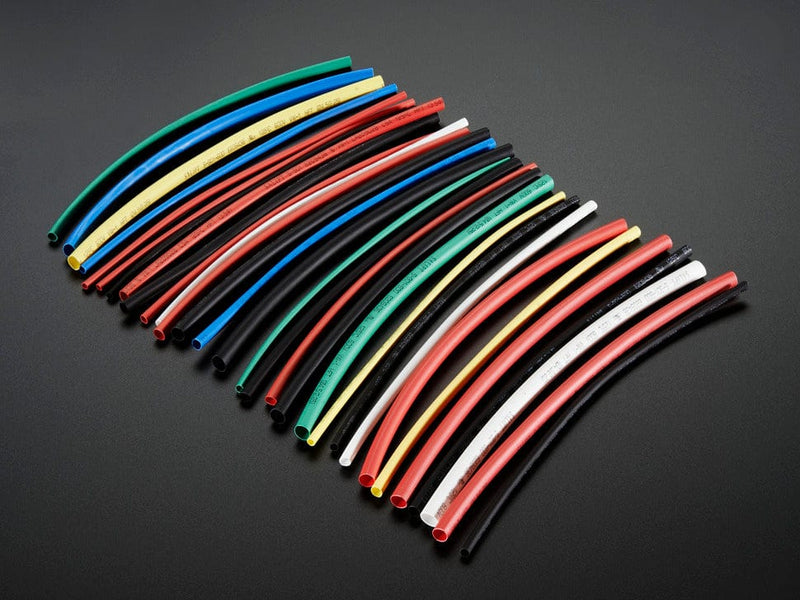 Multi-Colored Heat Shrink Pack - 3/32" + 1/8" + 3/16" Diameters - The Pi Hut