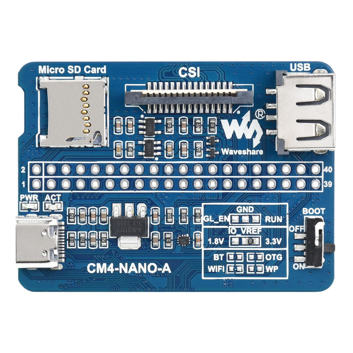 Nano Base Board (A) for Raspberry Pi CM4 by Waveshare - The Pi Hut