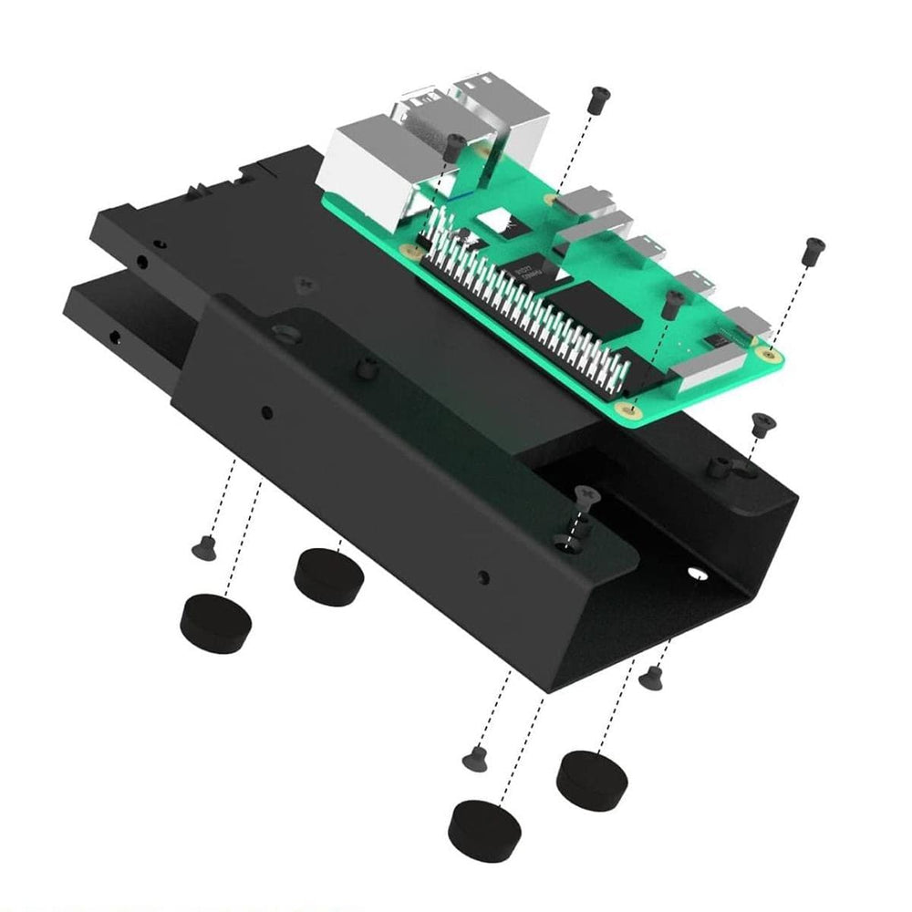 NAS Bracket for Raspberry Pi and 2.5" SSDs by Uctronics - The Pi Hut