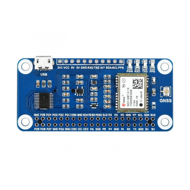 NEO-M8T GNSS Timing HAT for Raspberry Pi by Waveshare - The Pi Hut