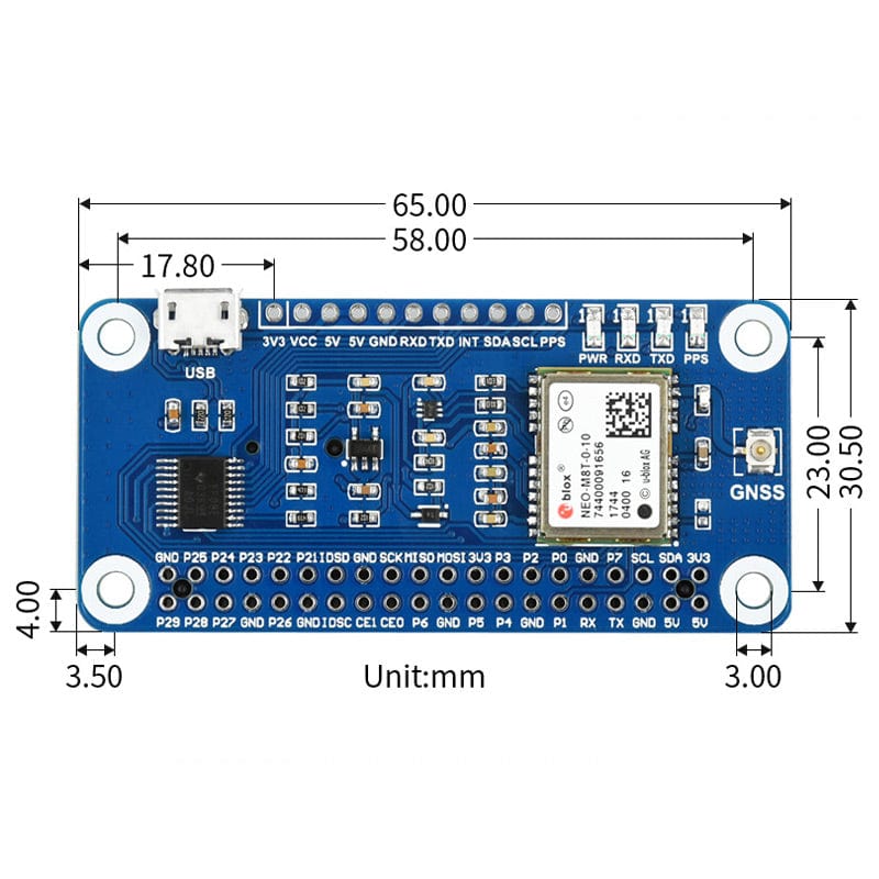 NEO-M8T GNSS Timing HAT for Raspberry Pi - The Pi Hut
