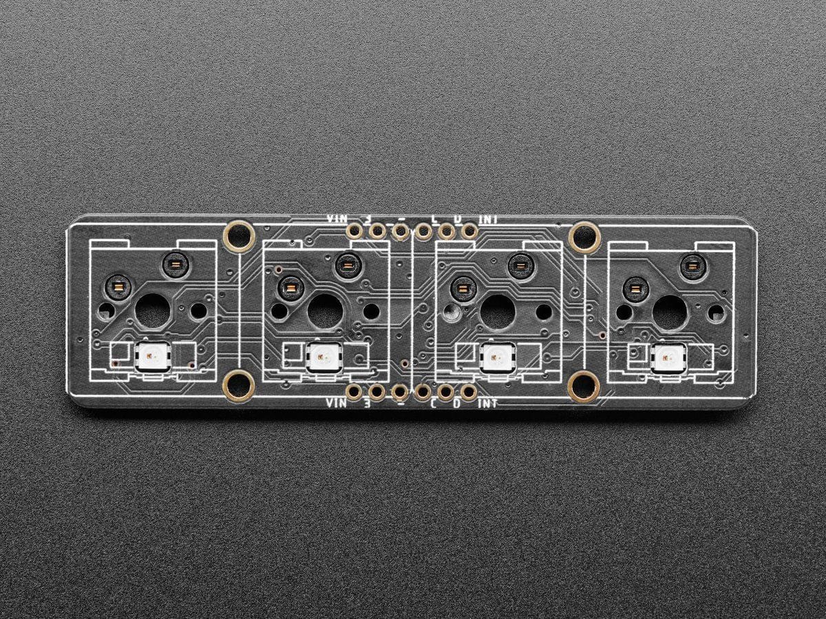 NeoKey 1x4 QT I2C - Four Mechanical Key Switches with NeoPixels by Adafruit - The Pi Hut