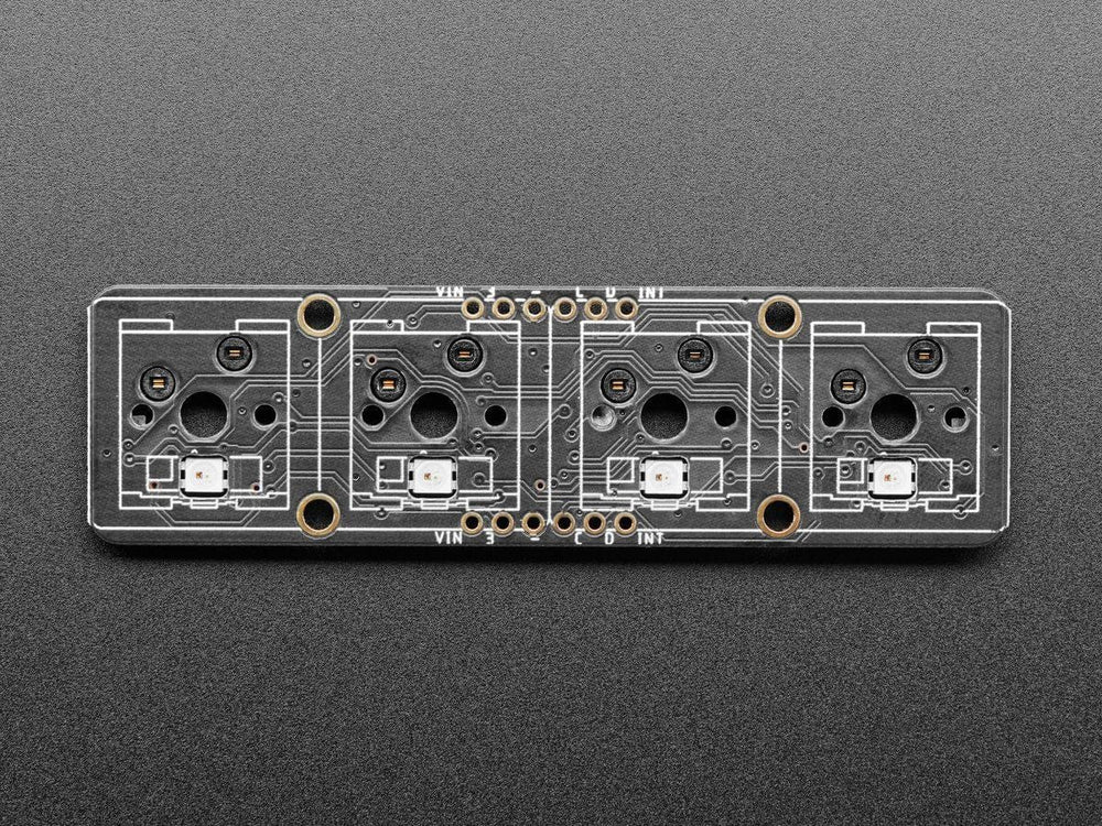 NeoKey 1x4 QT I2C - Four Mechanical Key Switches with NeoPixels by Adafruit - The Pi Hut