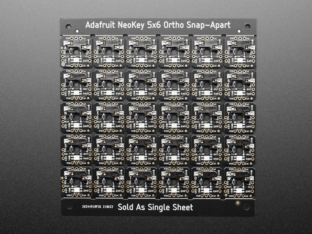 NeoKey 5x6 Ortho Snap-Apart Mechanical Key Switches w/ NeoPixel (For MX Compatible Switches) by Adafruit - The Pi Hut