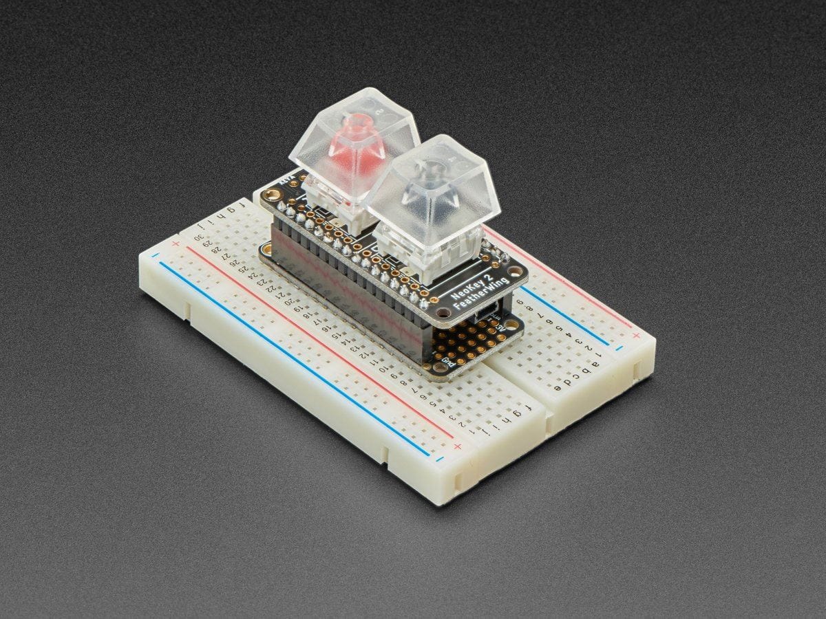 NeoKey FeatherWing - Two Mechanical Key Switches with NeoPixels by Adafruit - The Pi Hut