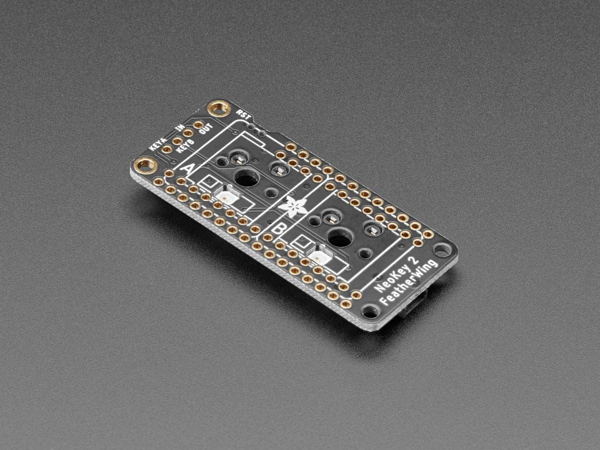 NeoKey FeatherWing - Two Mechanical Key Switches with NeoPixels by Adafruit - The Pi Hut