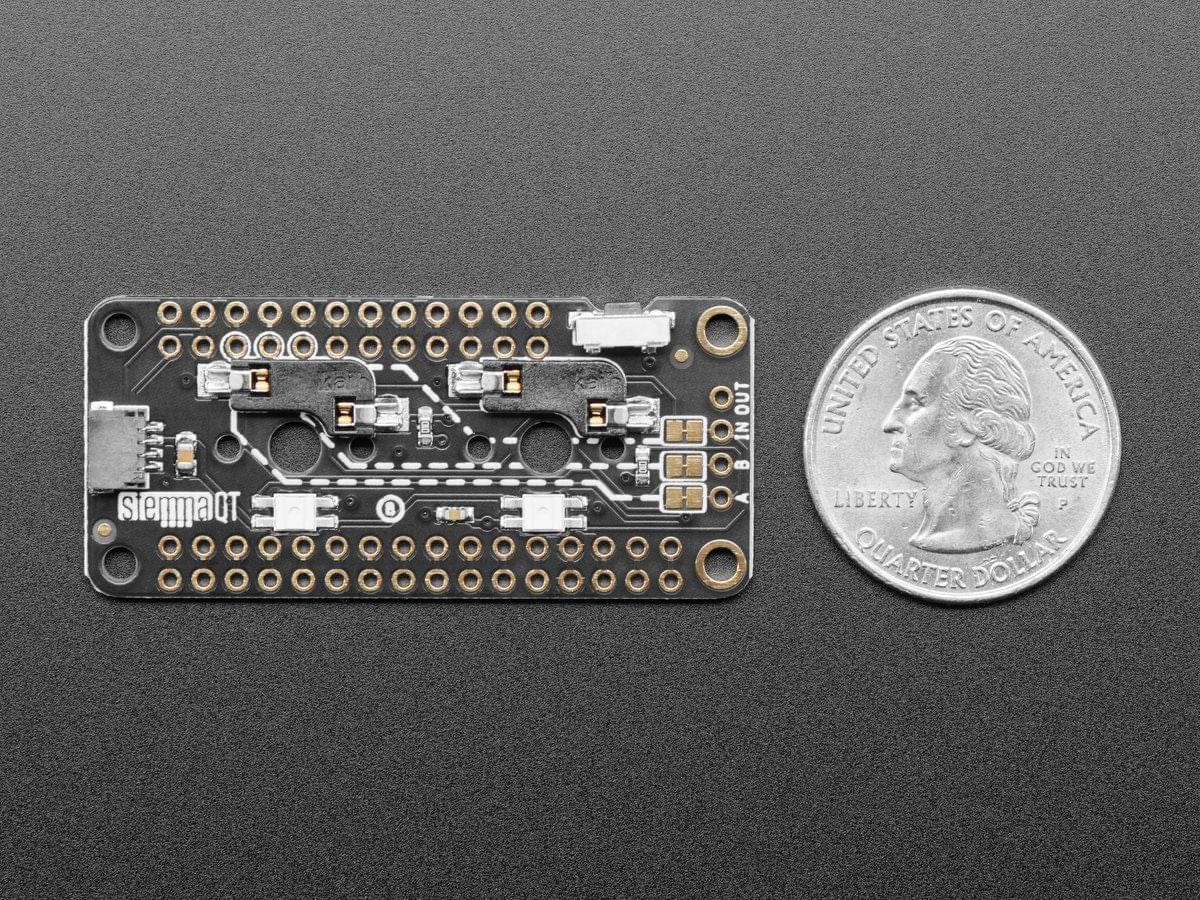 NeoKey FeatherWing - Two Mechanical Key Switches with NeoPixels by Adafruit - The Pi Hut
