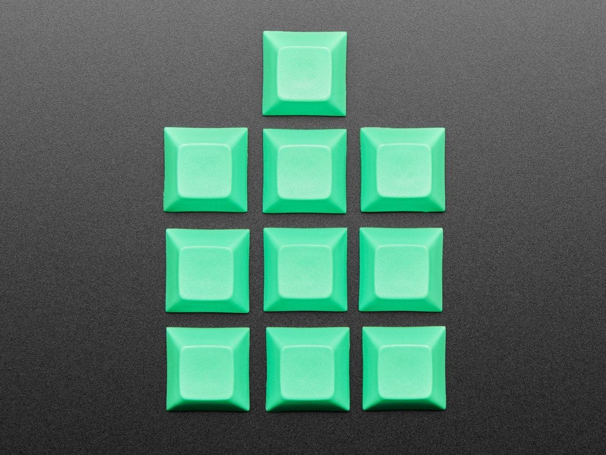 Neon Green DSA Keycaps for MX Compatible Switches - 10 pack by The Pi Hut - The Pi Hut