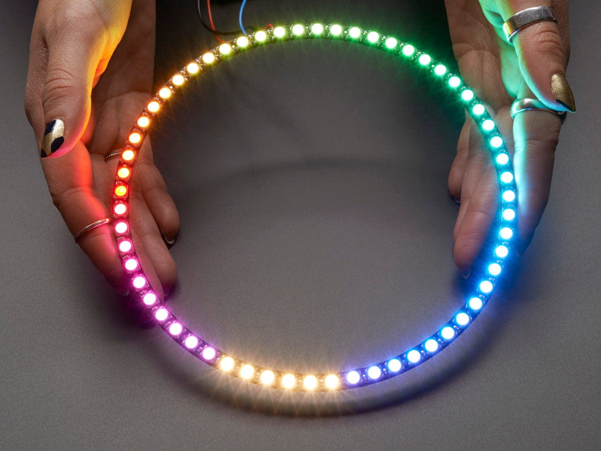 NeoPixel 1/4 60 Ring - 5050 RGBW LED w/ Integrated Drivers (Warm White - ~3000K) by Adafruit - The Pi Hut