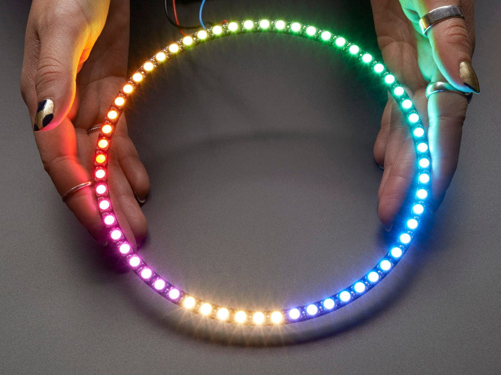 NeoPixel 1/4 60 Ring - 5050 RGBW LED w/ Integrated Drivers (Warm White - ~3000K) by Adafruit - The Pi Hut