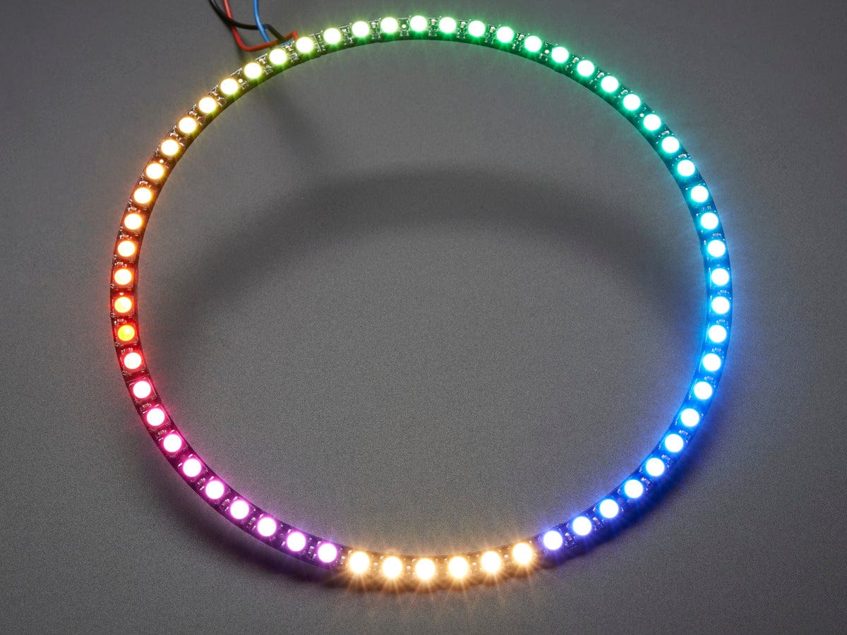 NeoPixel 1/4 60 Ring - 5050 RGBW LED w/ Integrated Drivers (Warm White - ~3000K) by Adafruit - The Pi Hut