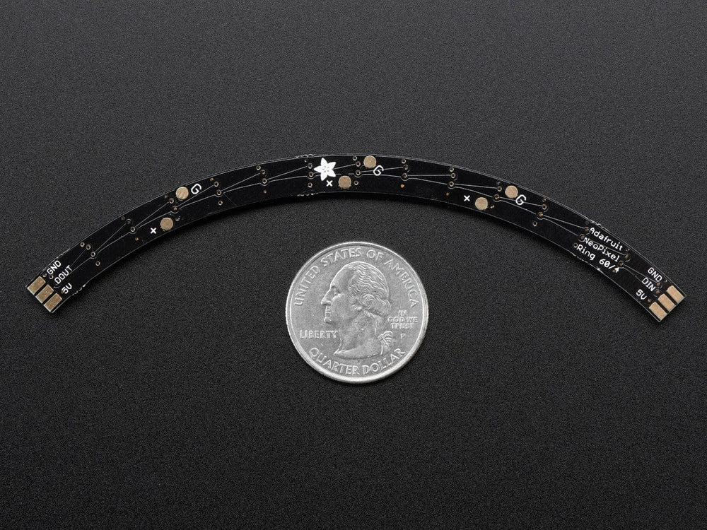 NeoPixel 1/4 60 Ring - 5050 RGBW LED w/ Integrated Drivers (Warm White - ~3000K) by Adafruit - The Pi Hut
