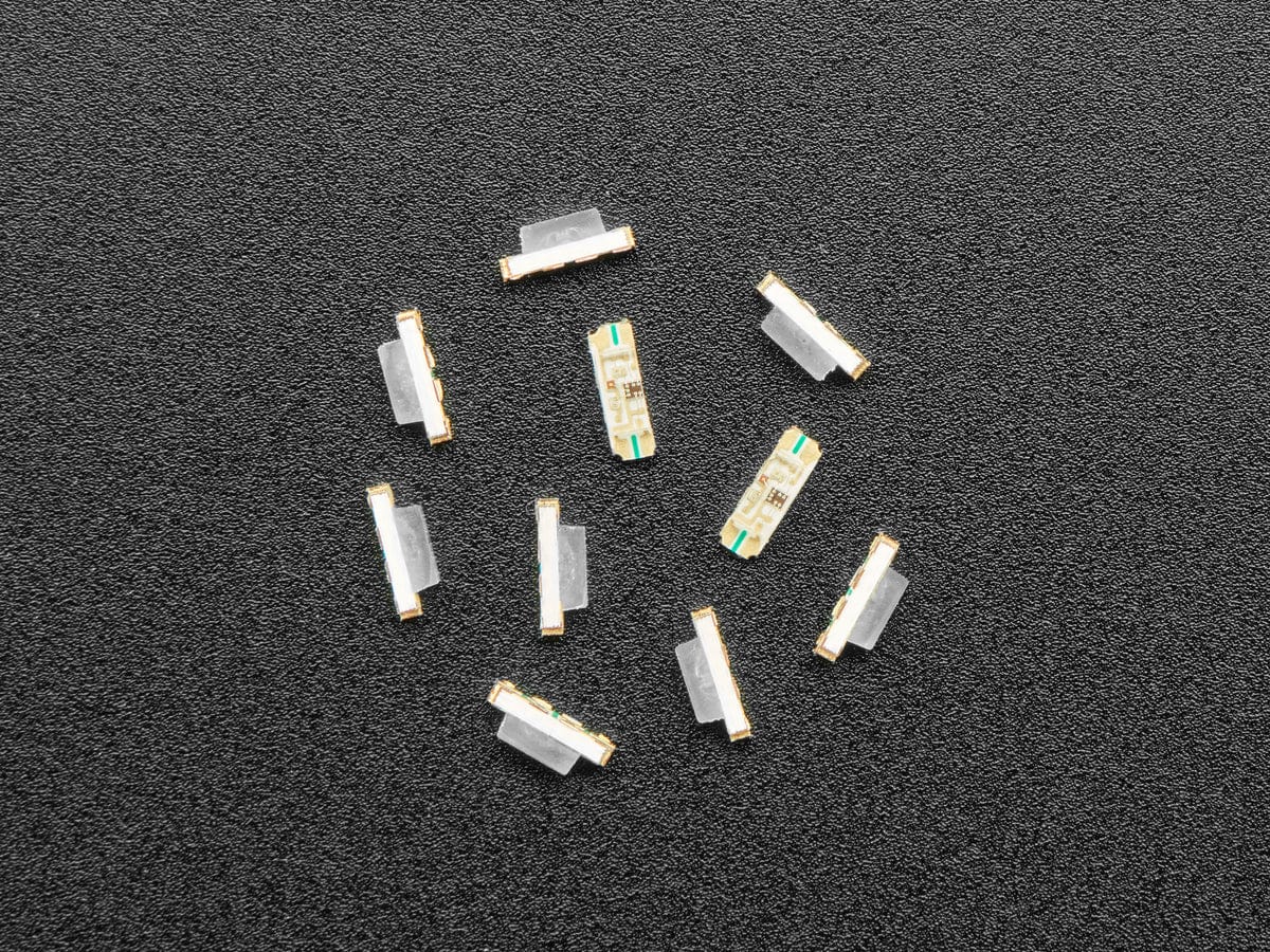 NeoPixel Addressable RGB LEDs - Slim Flat 3.2mm x 1.0mm 10 pack (SK6812-EC3210F) by The Pi Hut - The Pi Hut