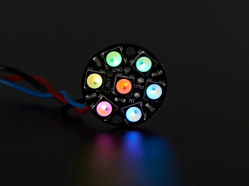 NeoPixel Jewel - 7 x 5050 RGBW LED w/ Integrated Drivers (Cool White - ~6000K) by Adafruit - The Pi Hut