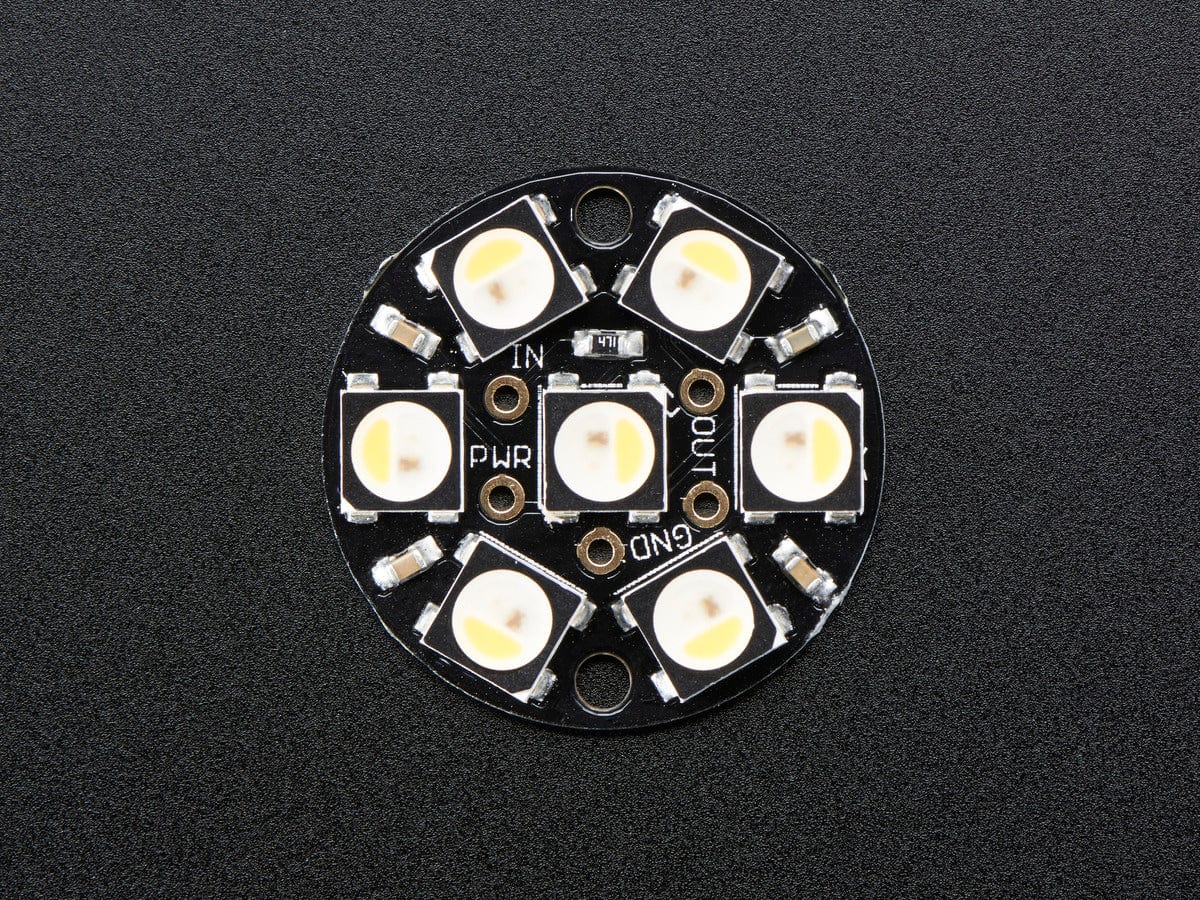 NeoPixel Jewel - 7 x 5050 RGBW LED w/ Integrated Drivers - The Pi Hut