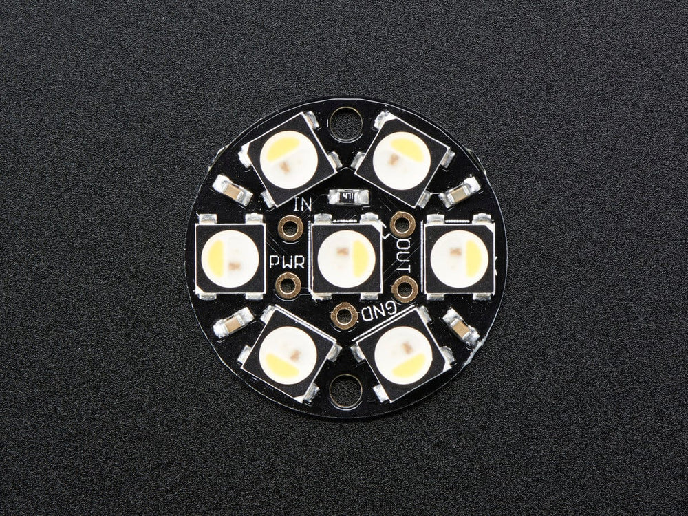 NeoPixel Jewel - 7 x 5050 RGBW LED w/ Integrated Drivers (Warm White - ~3000K) by Adafruit - The Pi Hut
