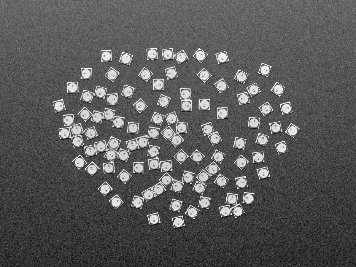 NeoPixel Mini 3535 RGB LEDs w/ Integrated Driver Chip - Black (Pack of 100) by The Pi Hut - The Pi Hut
