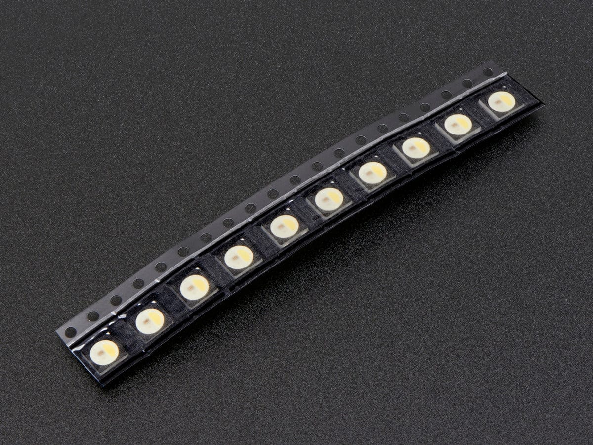 NeoPixel RGBW LEDs w/ Integrated Driver Chip - Cool White (~6000K - Black Casing - 10 Pack) by Adafruit - The Pi Hut