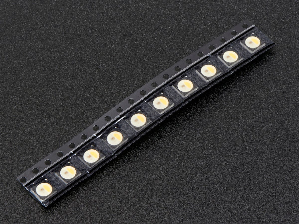 NeoPixel RGBW LEDs w/ Integrated Driver Chip - Natural White (~4500K - Black Casing - 10 Pack) by Adafruit - The Pi Hut