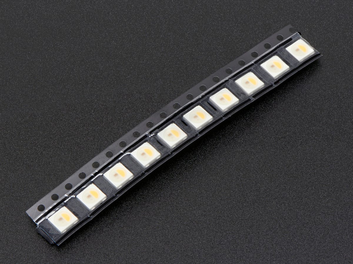 NeoPixel RGBW LEDs w/ Integrated Driver Chip - Warm White (~3000K - White Casing - 10 Pack) by Adafruit - The Pi Hut