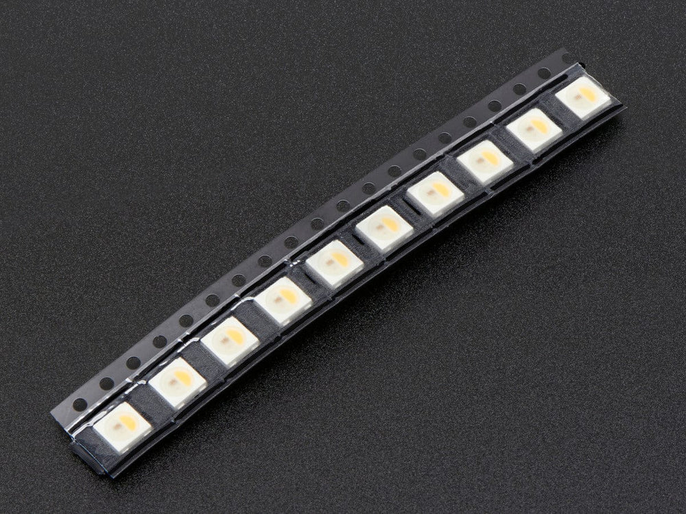 NeoPixel RGBW LEDs w/ Integrated Driver Chip - Warm White (~3000K - White Casing - 10 Pack) by Adafruit - The Pi Hut