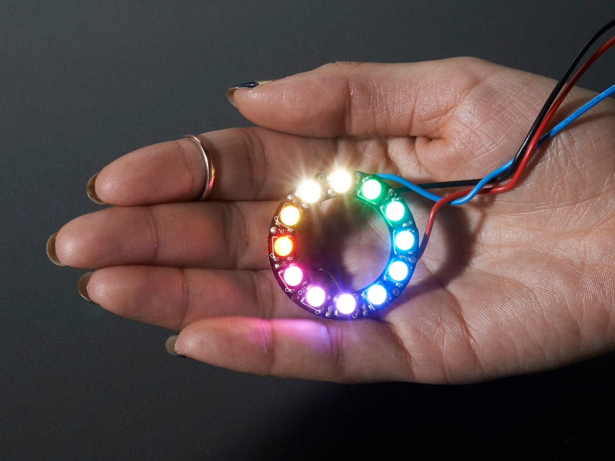 NeoPixel Ring - 12 x 5050 RGBW LEDs w/ Integrated Drivers (Natural White - ~4500K) by Adafruit - The Pi Hut