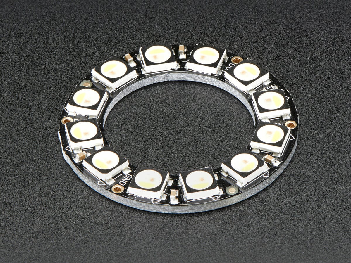 NeoPixel Ring - 12 x 5050 RGBW LEDs w/ Integrated Drivers (Natural White - ~4500K) by Adafruit - The Pi Hut