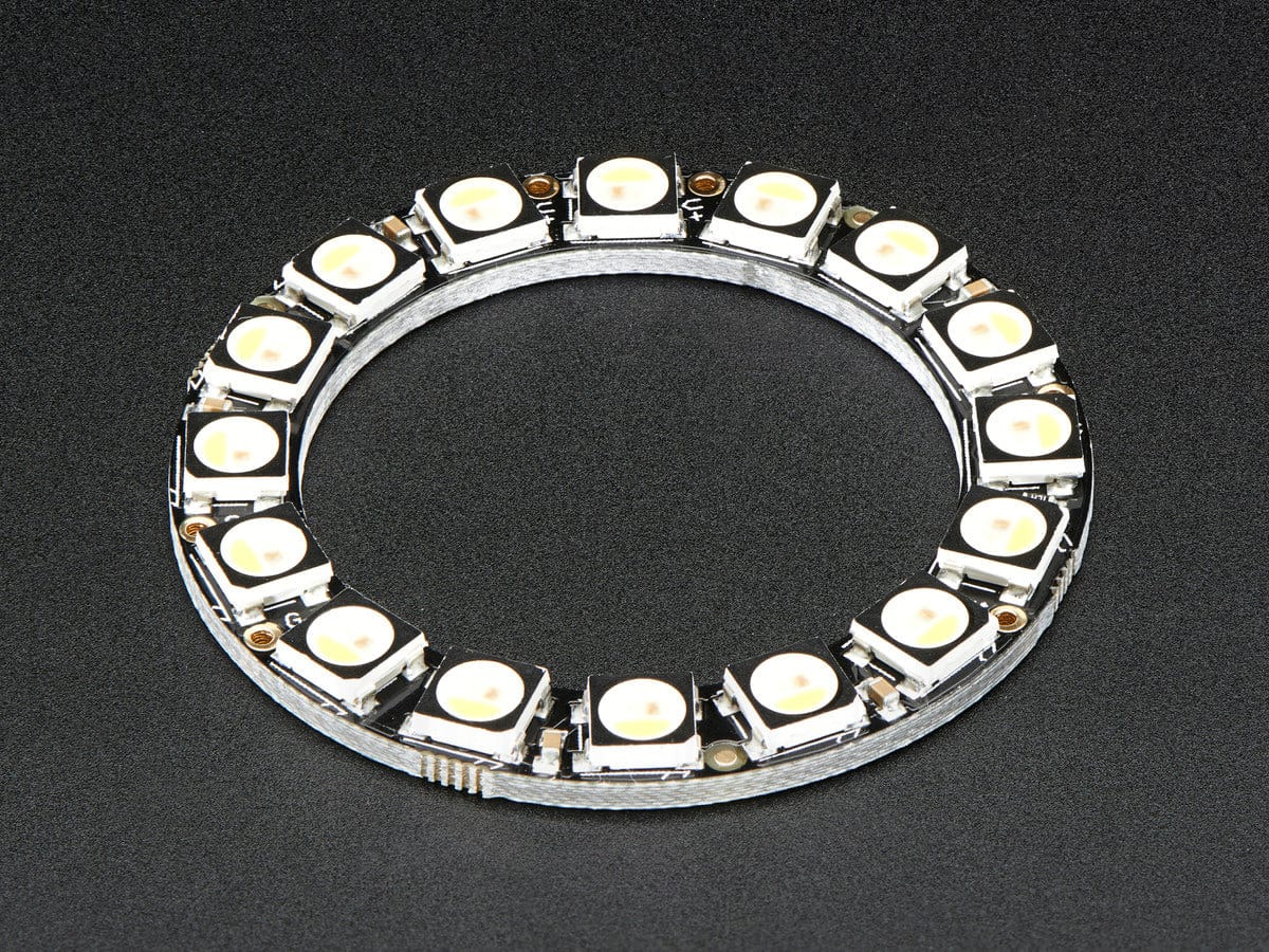 NeoPixel Ring - 16 x 5050 RGBW LEDs w/ Integrated Drivers (Natural White - ~4500K) by Adafruit - The Pi Hut