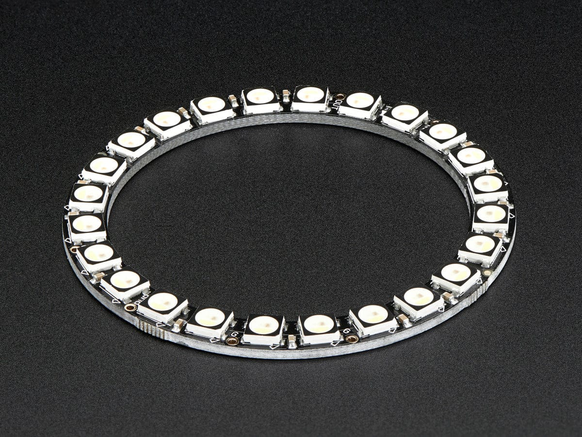 NeoPixel Ring - 24 x 5050 RGBW LEDs w/ Integrated Drivers (Natural White - ~4500K) by Adafruit - The Pi Hut
