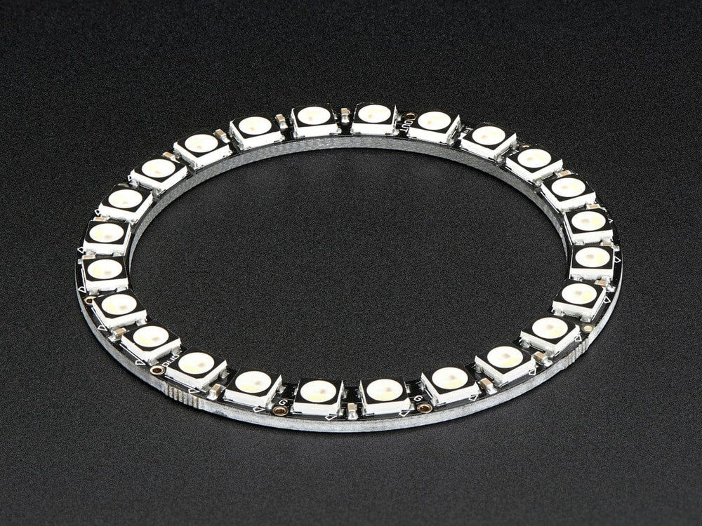 NeoPixel Ring - 24 x 5050 RGBW LEDs w/ Integrated Drivers (Natural White - ~4500K) by Adafruit - The Pi Hut