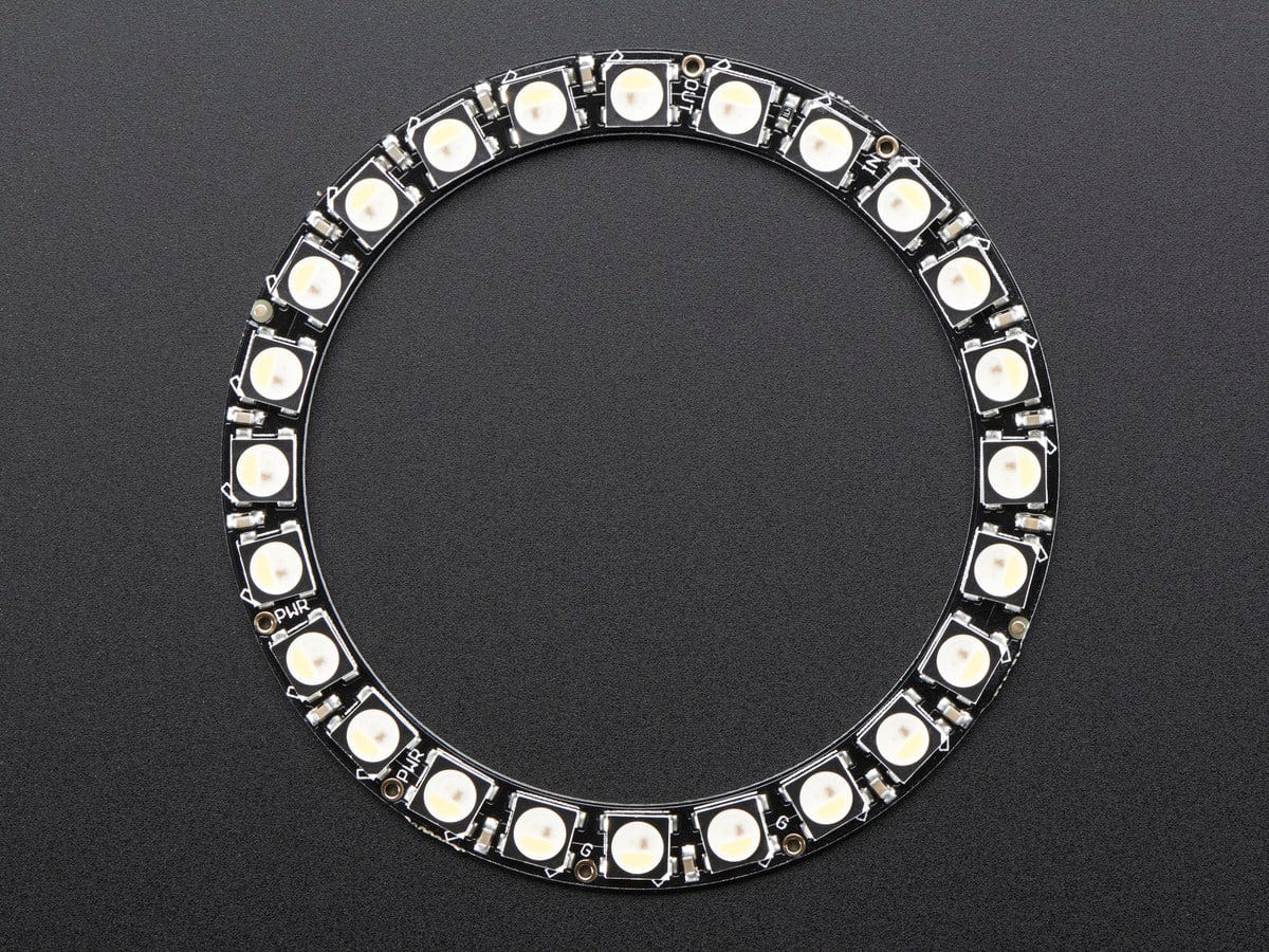 NeoPixel Ring - 24 x 5050 RGBW LEDs w/ Integrated Drivers (Natural White - ~4500K) by Adafruit - The Pi Hut