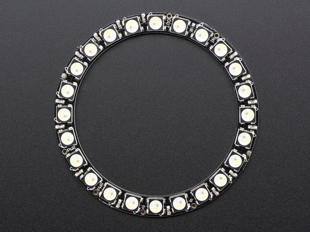 NeoPixel Ring - 24 x 5050 RGBW LEDs w/ Integrated Drivers (Natural White - ~4500K) by Adafruit - The Pi Hut