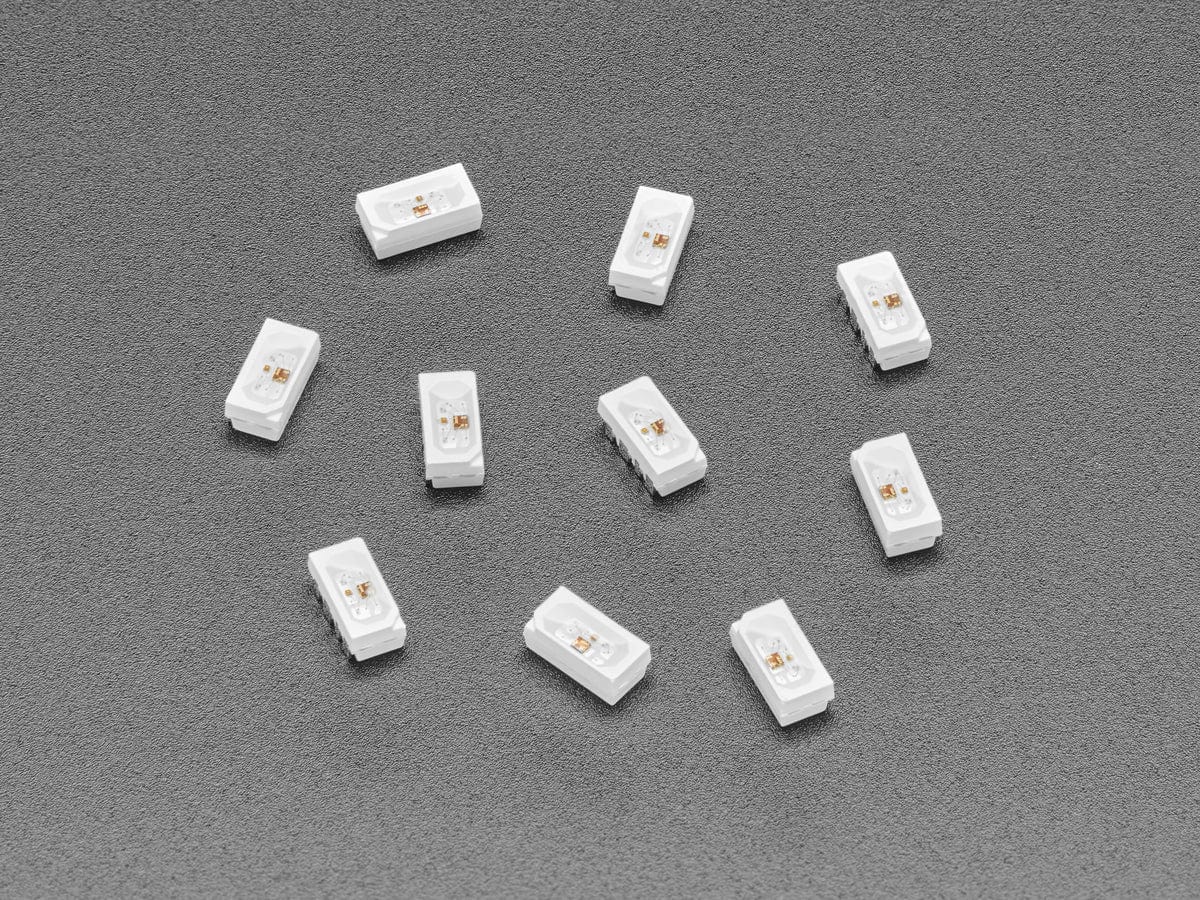 NeoPixel Side-Light RGB LED w/ Integrated Driver Chip - 10-pack (SK6812B 4020) by The Pi Hut - The Pi Hut