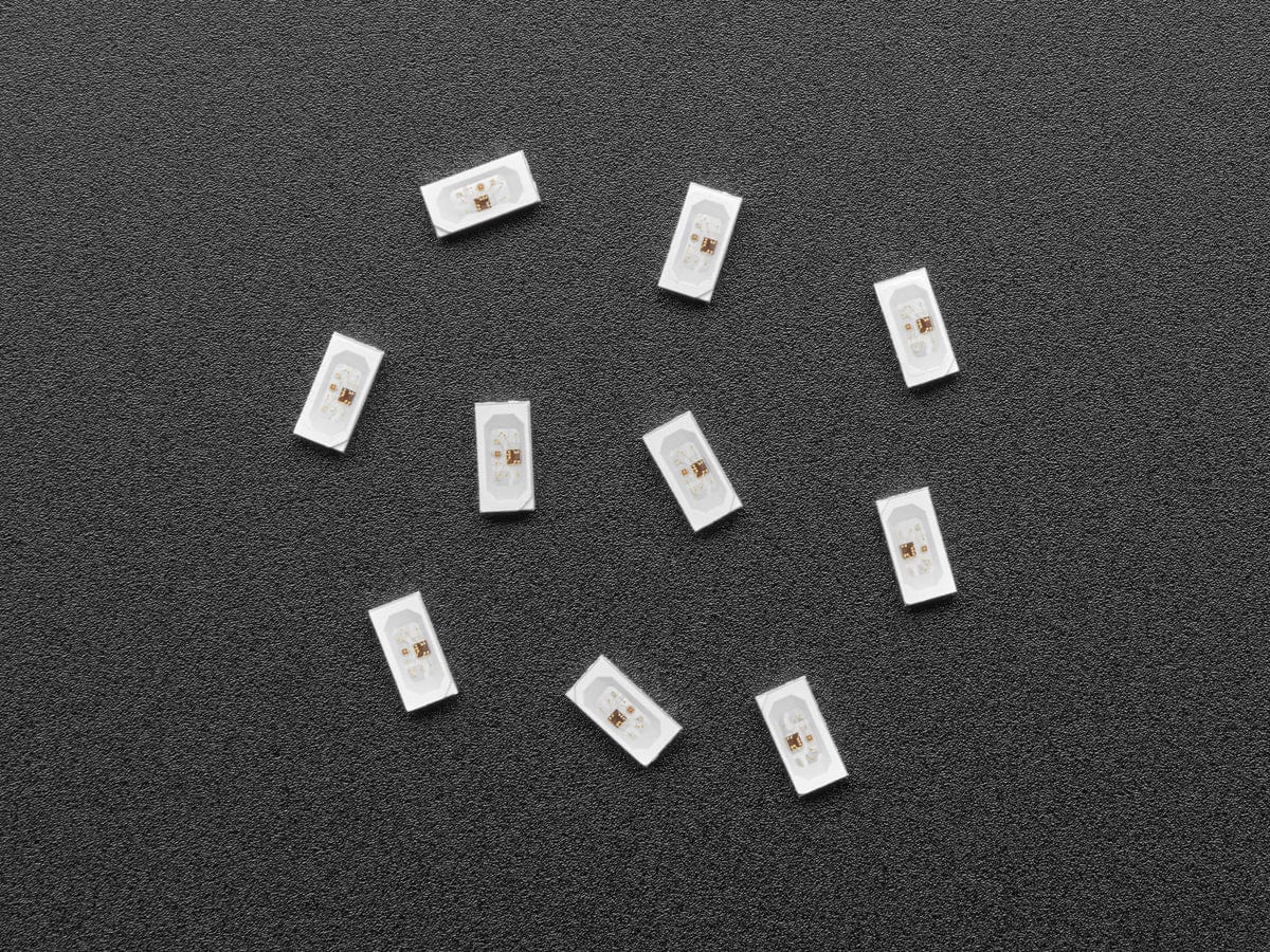 NeoPixel Side-Light RGB LED w/ Integrated Driver Chip - 10-pack (SK6812B 4020) by The Pi Hut - The Pi Hut