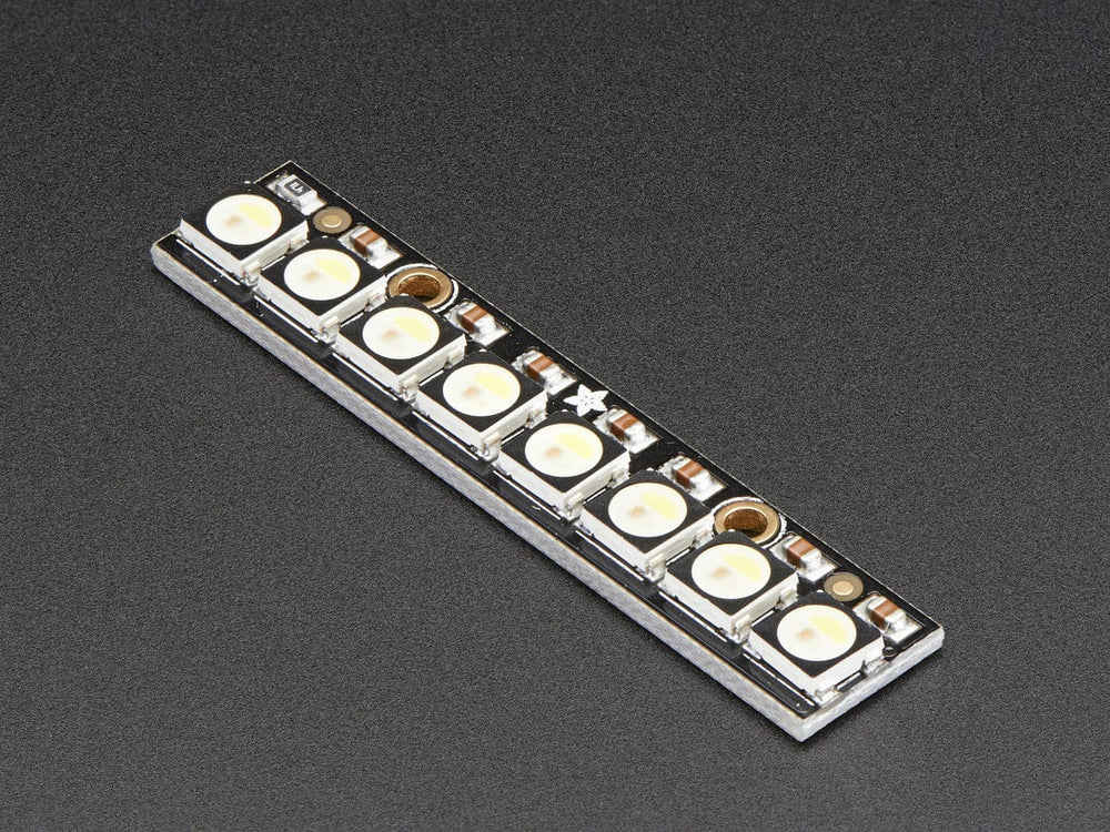 NeoPixel Stick - 8 x 5050 RGBW LEDs - Cool White - ~6000K by Adafruit - The Pi Hut