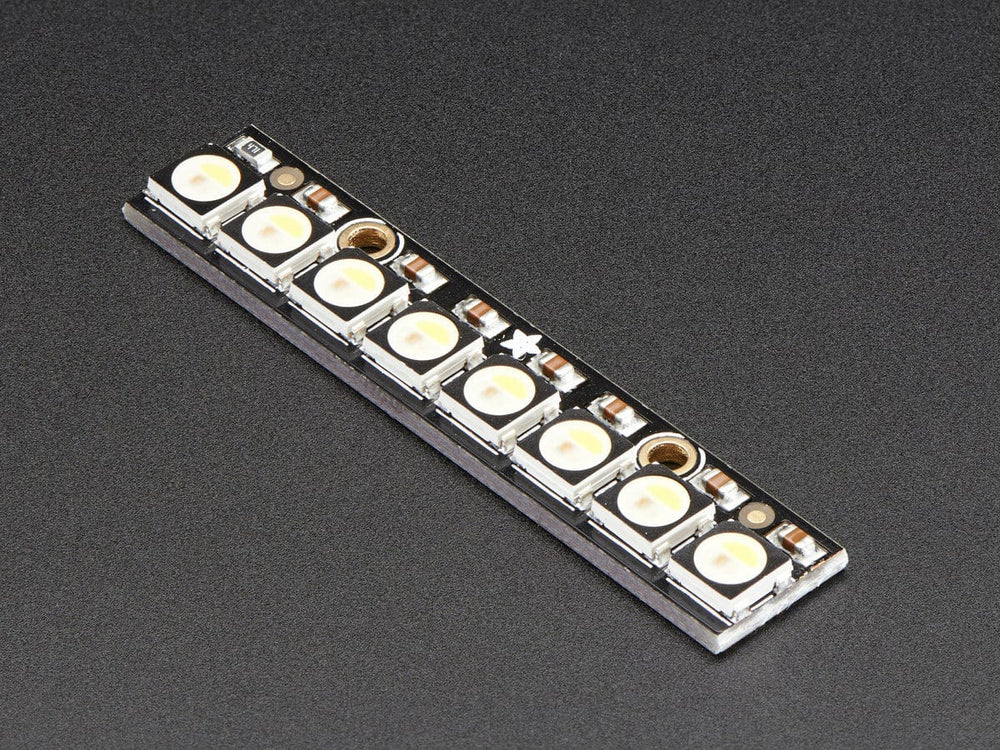 NeoPixel Stick - 8 x 5050 RGBW LEDs - Natural White - ~4500K by Adafruit - The Pi Hut