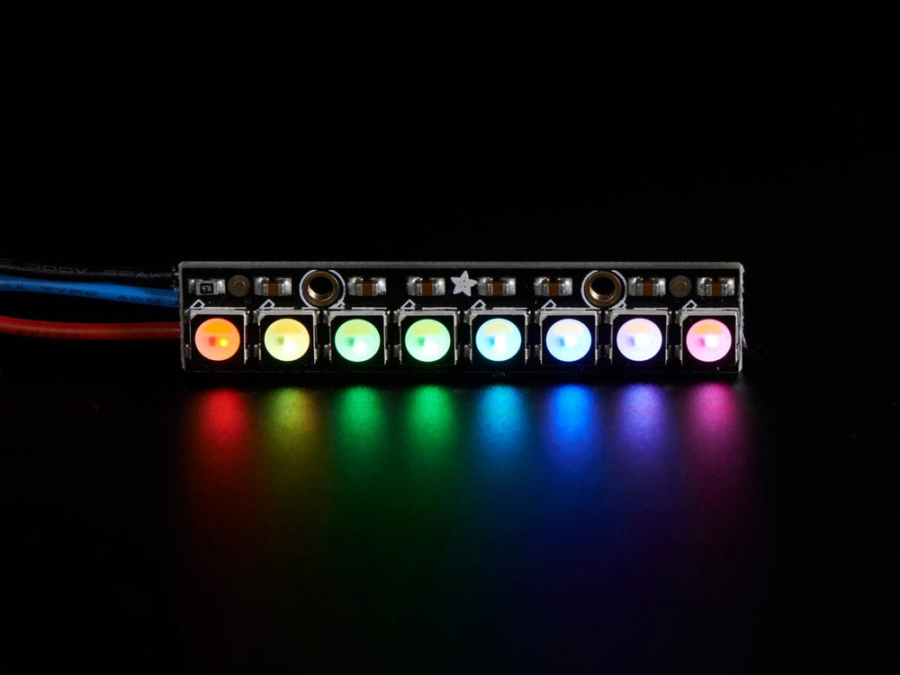 NeoPixel Stick - 8 x 5050 RGBW LEDs - Natural White - ~4500K by Adafruit - The Pi Hut