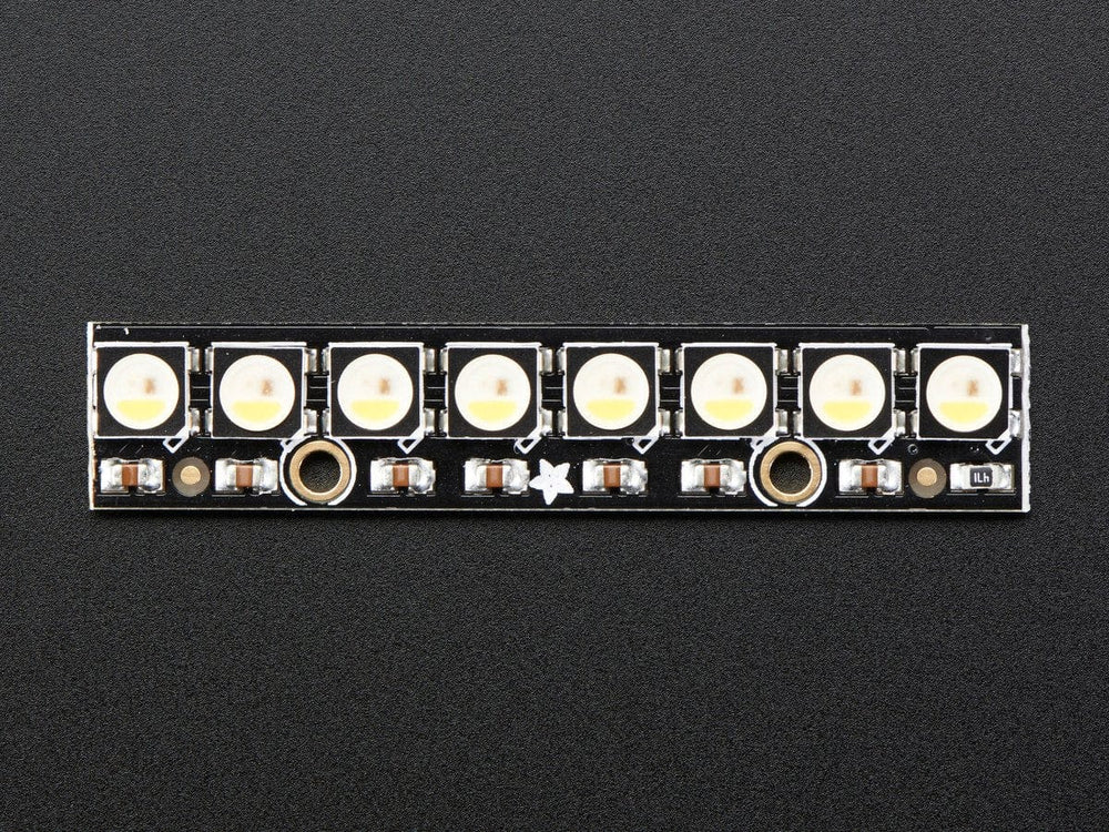 NeoPixel Stick - 8 x 5050 RGBW LEDs - Natural White - ~4500K by Adafruit - The Pi Hut