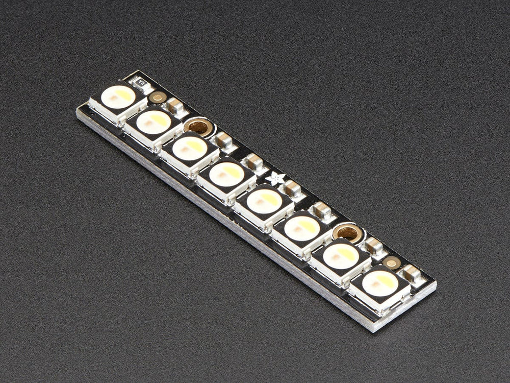 NeoPixel Stick - 8 x 5050 RGBW LEDs - Warm White - ~3000K by Adafruit - The Pi Hut