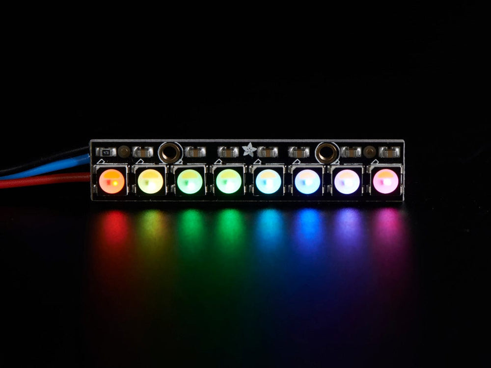 NeoPixel Stick - 8 x 5050 RGBW LEDs - Warm White - ~3000K by Adafruit - The Pi Hut