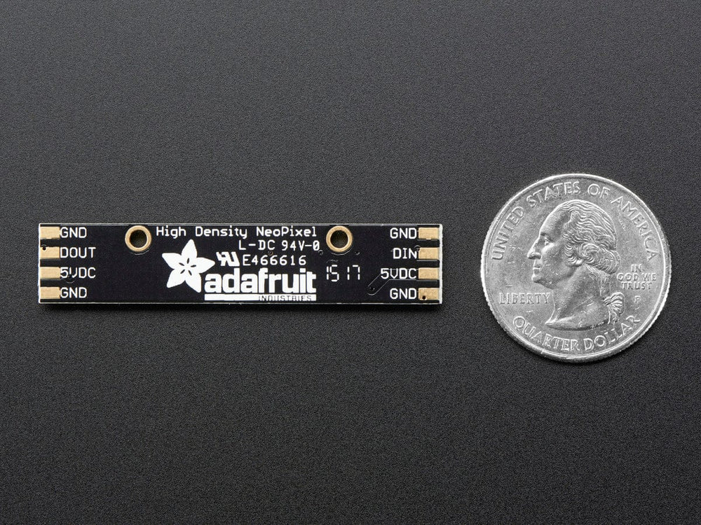 NeoPixel Stick - 8 x 5050 RGBW LEDs - Warm White - ~3000K by Adafruit - The Pi Hut