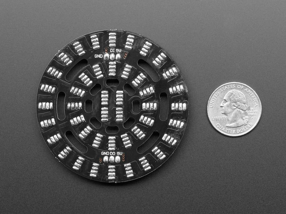 NeoPixel Triple-Ring Board with 44 Thru-Hole LEDs (66mm Diameter) by Adafruit - The Pi Hut