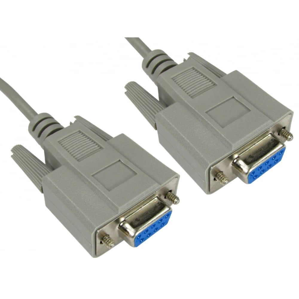 Null Modem Cable F/F - DB9 RS232 (2m) by ModMyPi - The Pi Hut
