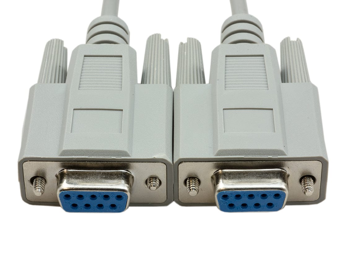 Null Modem Cable F/F - DB9 RS232 (2m) by ModMyPi - The Pi Hut